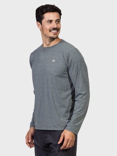 camiseta masculina manga longa mescla lateral c
