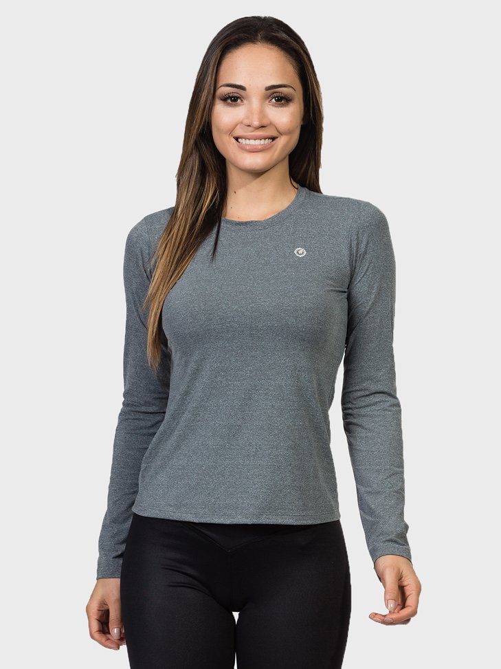 camiseta feminina manga longa mescla frente c