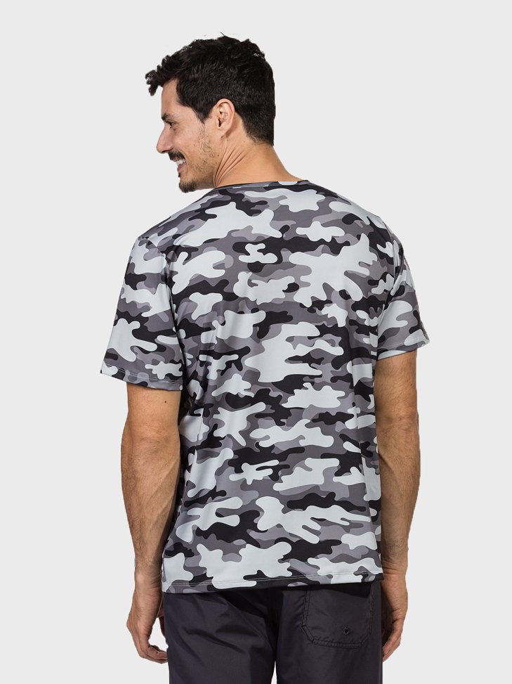 camisa camuflada masculina manga curta protecao solar extreme uv urbana costas c