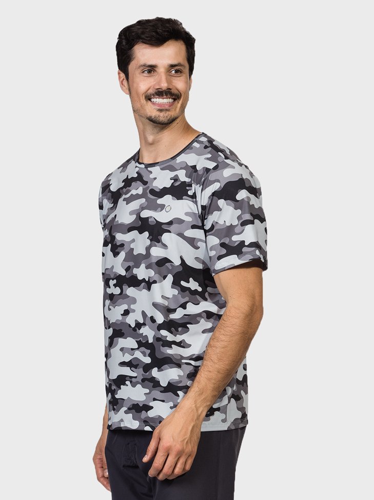 camisa camuflada masculina manga curta protecao solar extreme uv urbana lateral c
