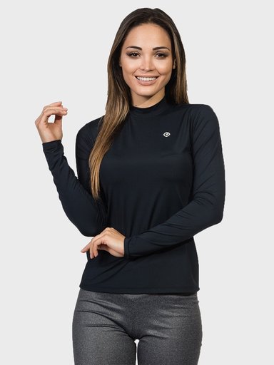 Camisa Gola Alta Feminina Proteção Solar e Repelente de Insetos ICE