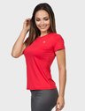 camisa uv feminina new dry com protecao solar manga curta extreme uv vermelha lateral c