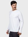 camisa uv masculina ice protecao solar com encaixe de dedo extreme uv branca lateral c
