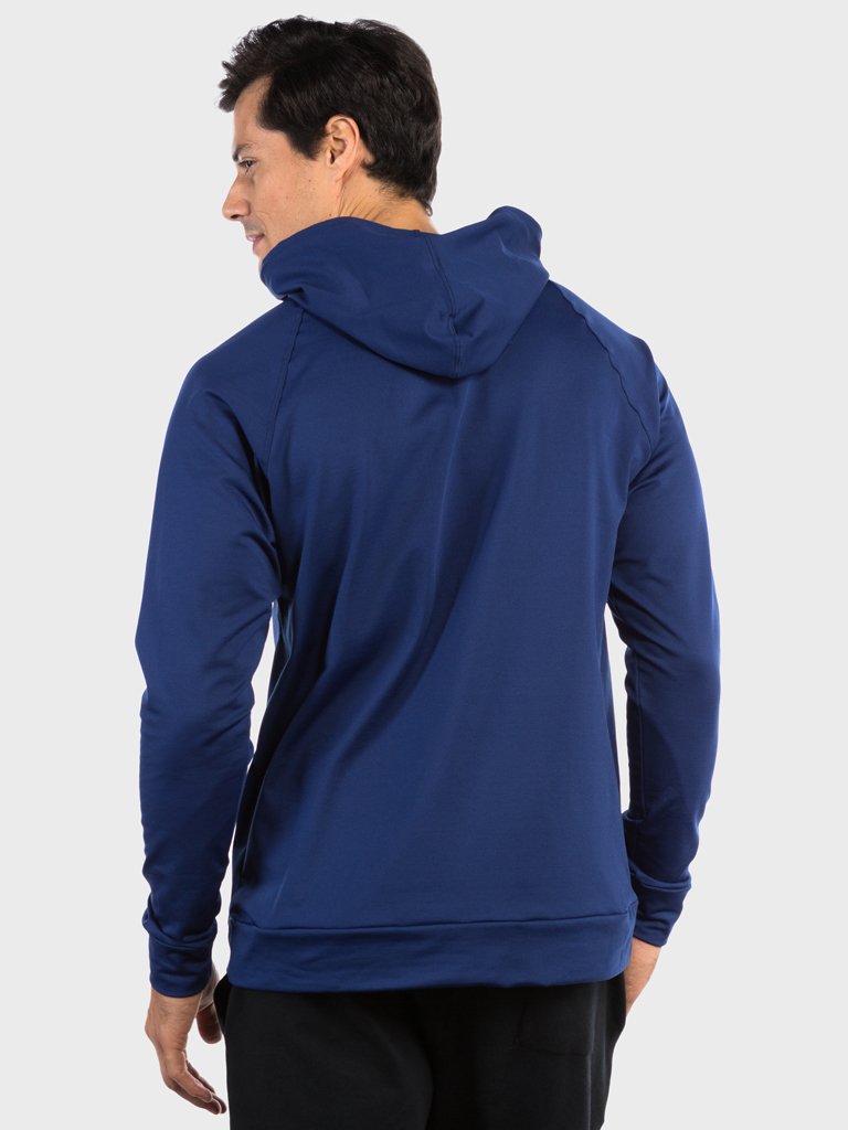 camisa uv termica para frio com capuz masculina extreme uv costas azul c