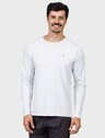 camisa masculina basic dry com protecao solar manga longa extreme uv branca frente c