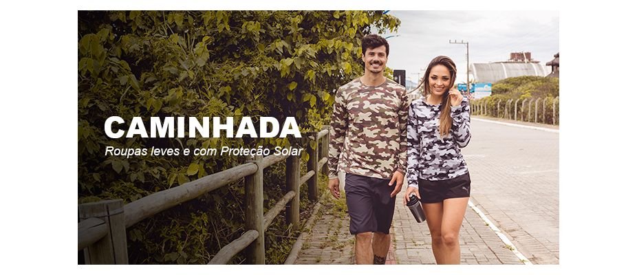 Caminhada: Roupas leves e com Proteção Solar