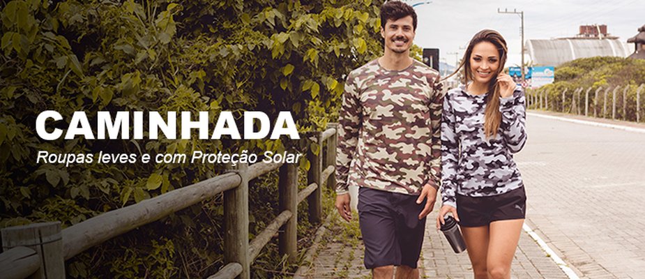 Caminhada: Roupas leves e com Proteção Solar