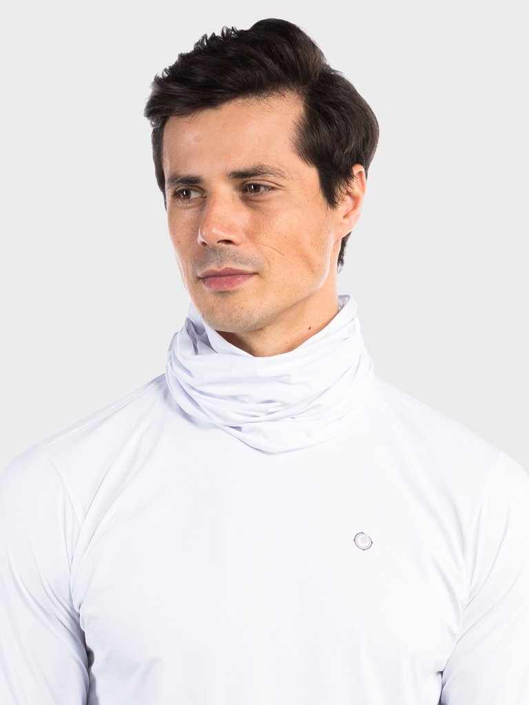 bandana tube neck mascara com protecao solar masculina extreme uv branca frente c n