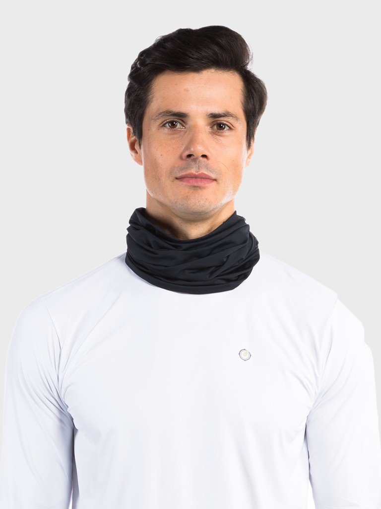 bandana tube neck mascara com protecao solar masculina extreme uv preta frente c n