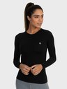 camisa segunda pele termica protecao solar feminina preta frente c