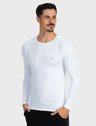 camisa segunda pele termica com protecao solar extreme uv masculina branca lateral c
