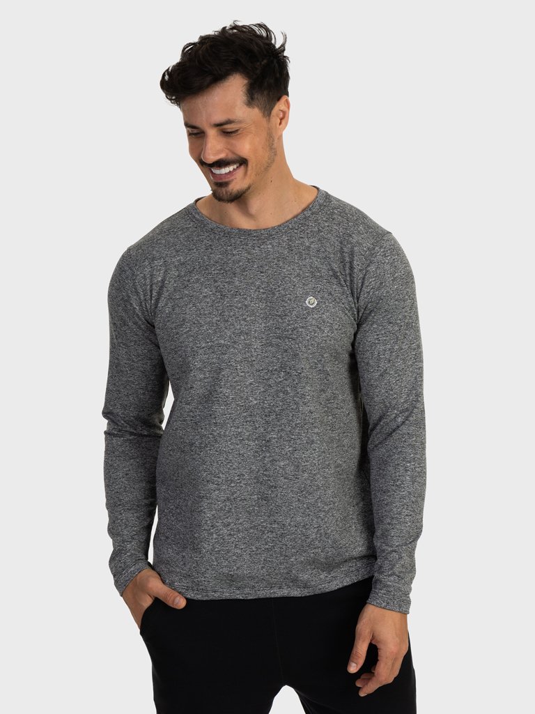 camisa termica masculina mescla com protecao solar extreme uv mescla lateral c