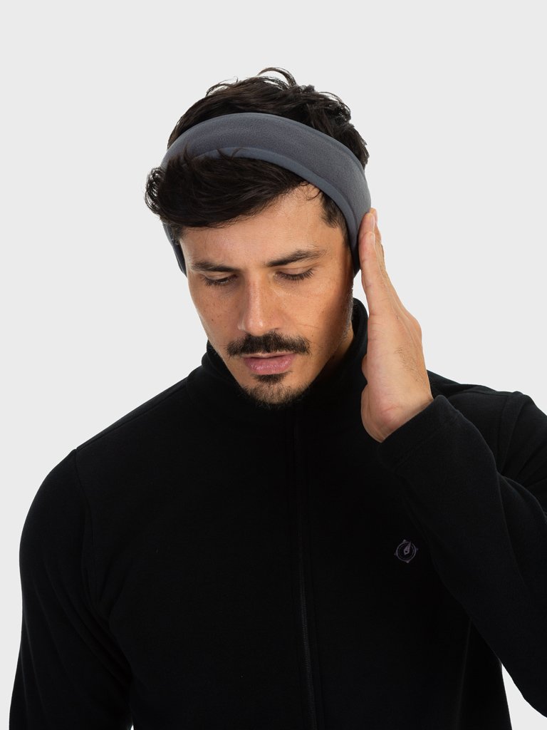 protetor de orelha fleece bear extreme uv cinza lateral c