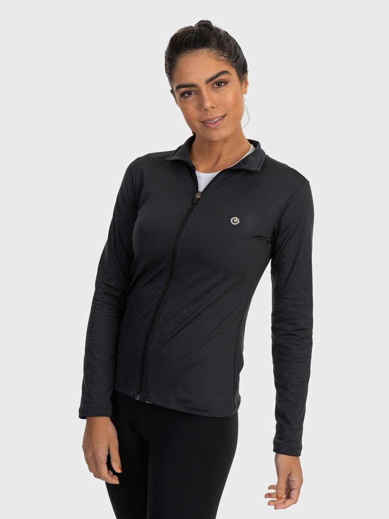 jaqueta termica para frio feminina extreme uv preta frente c