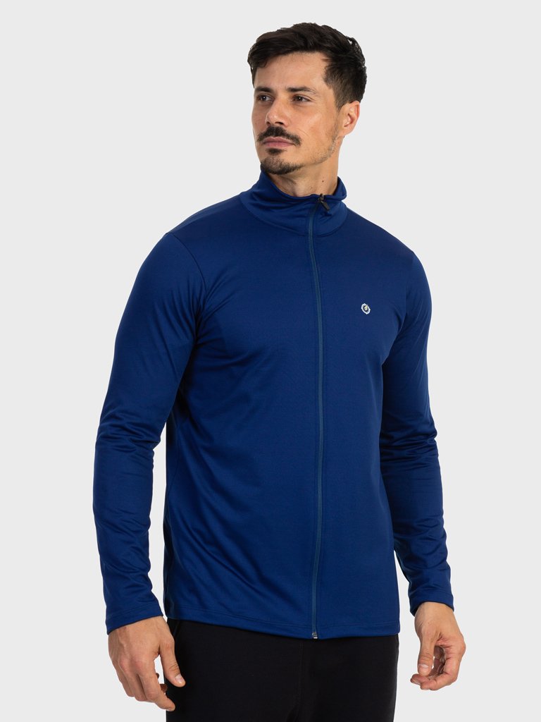 jaqueta termica para frio masculina extreme uv azul lateral c