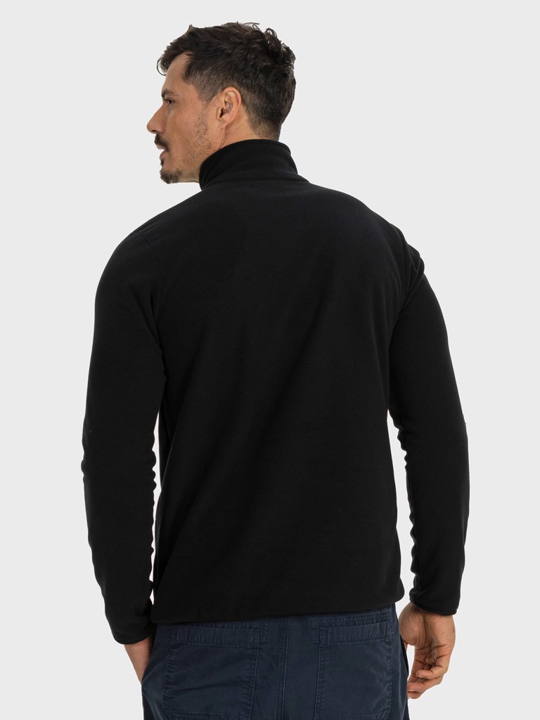 casaco fleece masculino gola alta thermo softextreme uv preto costas c