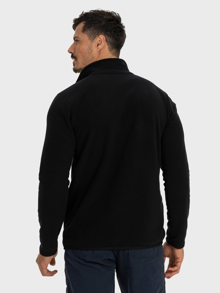 casaco fleece masculino gola alta thermo soft extreme uv preto costas c