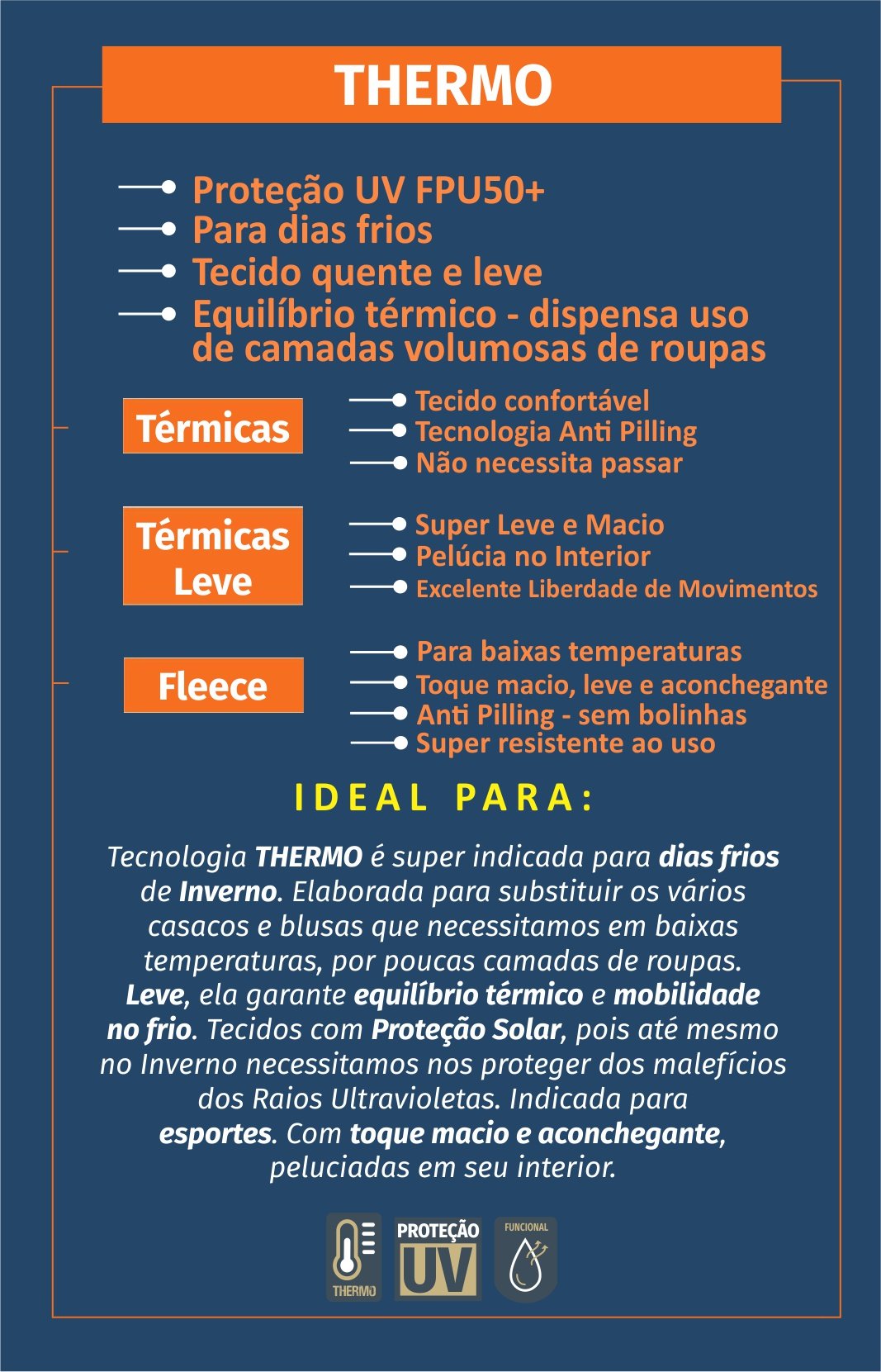 Infogr&aacute;fico Tecido THERMO Extreme UV