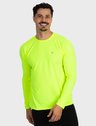 camisa masculina basic dry com protecao solar manga longa extreme uv amarelo fluor frente c n