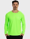 camisa masculina basic dry com protecao solar manga longa extreme uv verde fluor lateral c n