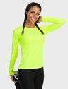 camisa uv feminina basic dry com protecao solar manga longa extreme uv amarelo fuor lateral n c