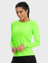 feminia t shirt longa new dry verde fluor frente c n