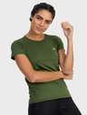 camisa uv feminina new dry com protecao solar manga curta extreme uv verde militar lateral c