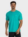 camiseta basic masculina com protecao solar manga curta extreme uv new dry verde agua frente c