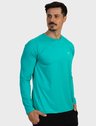 camisa masculina basic dry com protecao solar manga longa extreme uv verde agua lateral c