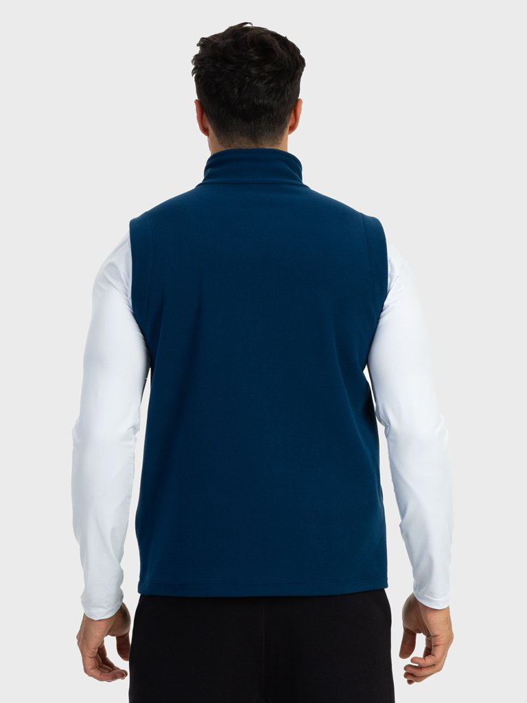 colete masculino fleece azul costas c n