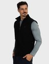 colete masculino fleece preto lateral c n