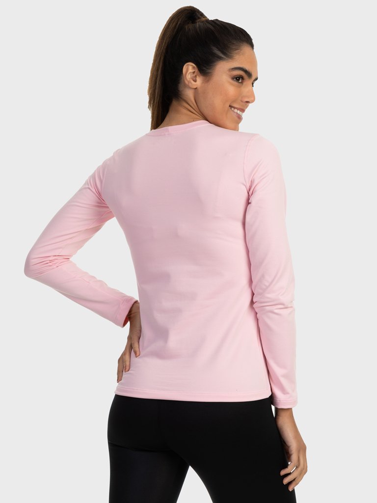 feminina t shirt thermo rosa costas c n