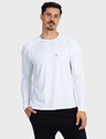 camisa masculina new dry raglan com protecao solar manga longa extreme uv branca frente c