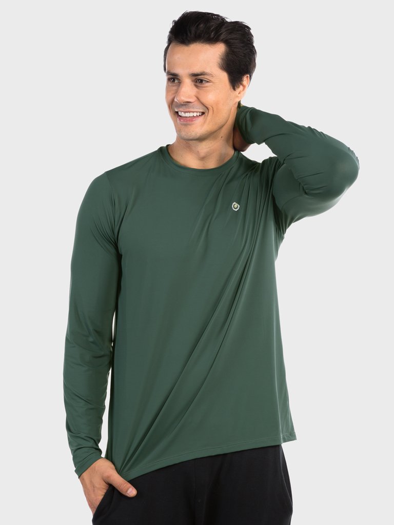 camisa uv ice 3d com protecao solar extreme uv verde lateral c
