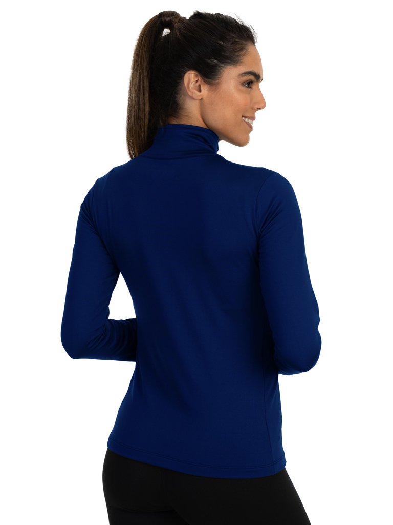 jaqueta termica para frio com bolso feminina extreme uv azul costas b