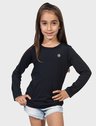 camisa uv infantil feminina termica manga longa com protecao solar extreme uv preta frente c