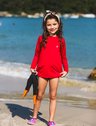 camisa infantil feminina new dry extreme uv vermelha