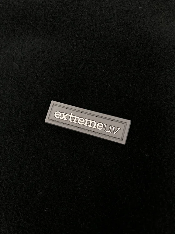 casaco masculino fleece preto frente detalhe tag