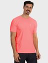 camiseta basic masculina com protecao solar manga curta extreme uv new dry pessego frente c