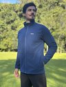 casaco masculino fleece azul frente conceito