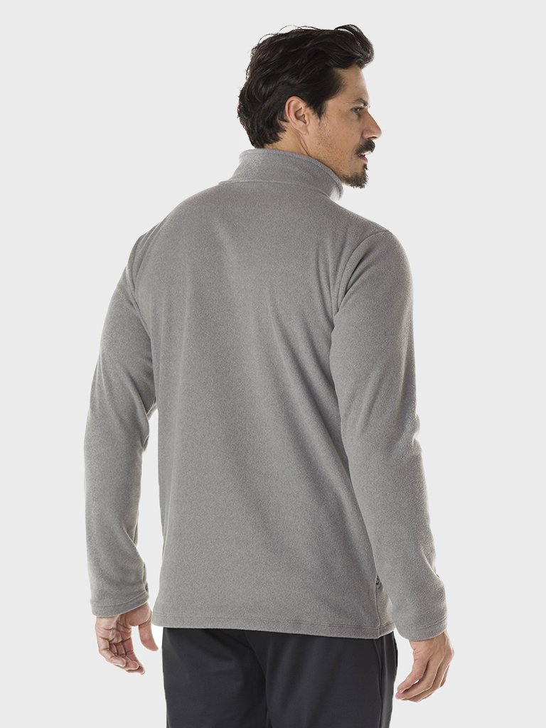casaco masculino fleece mescla costas