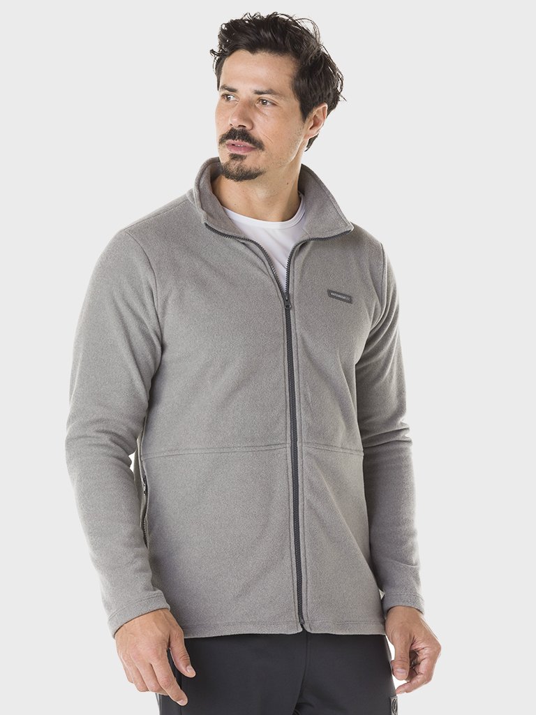 casaco masculino fleece mescla frente