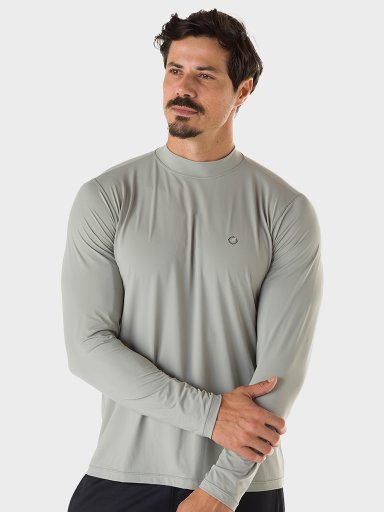Camisa Gola Alta Masculina Ice Manga Longa Proteção Solar Extreme UV