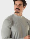 camisa uv gola alta masculina manga longa protecao solar cinza extreme uv frente c 3