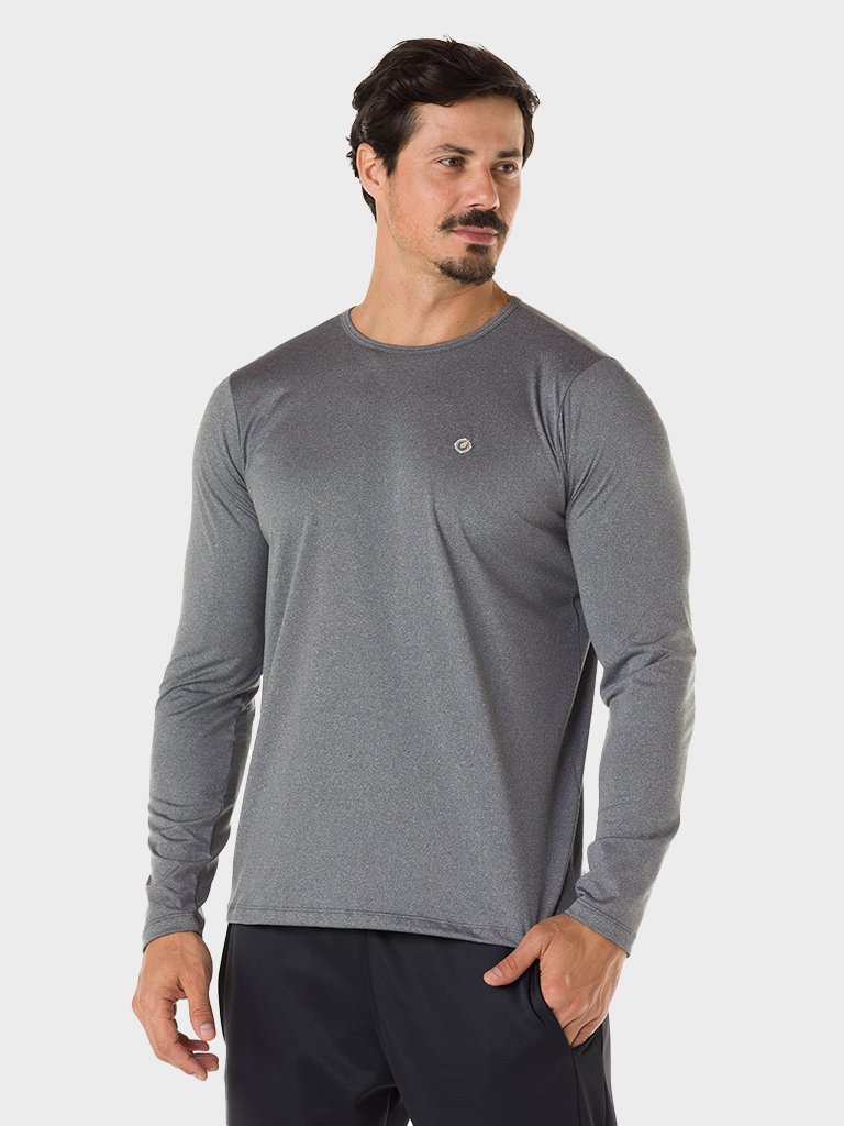 camisa masculina termica leve para frio extreme uv mescla frente 1