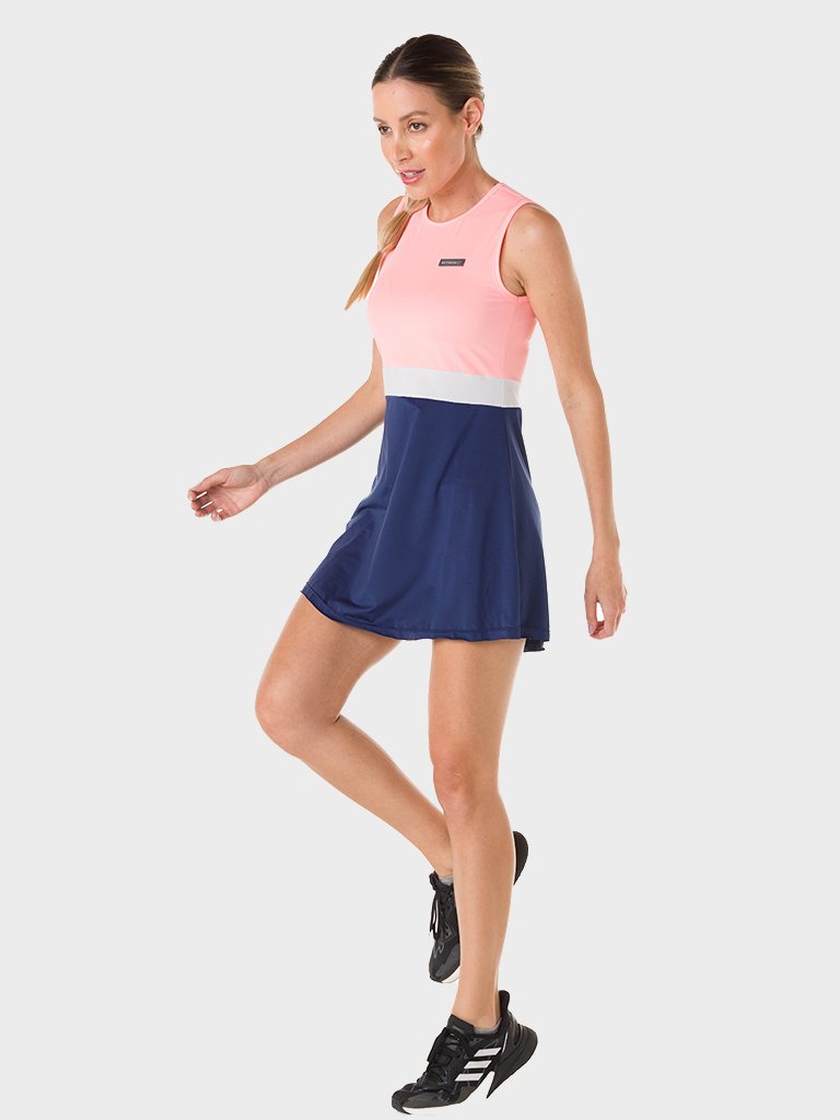 vestido beach tennis protecao solar extreme uv pessego marinho frente capri 1