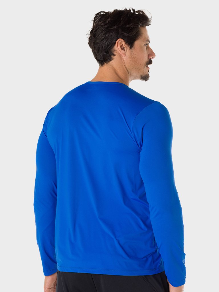 camisa uv masculina ice manga longa com protecao solar extreme uv azul 1