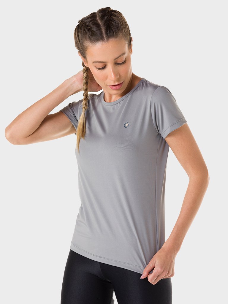 camisa uv feminina new dry com protecao solar manga curta extreme uv cinza 4