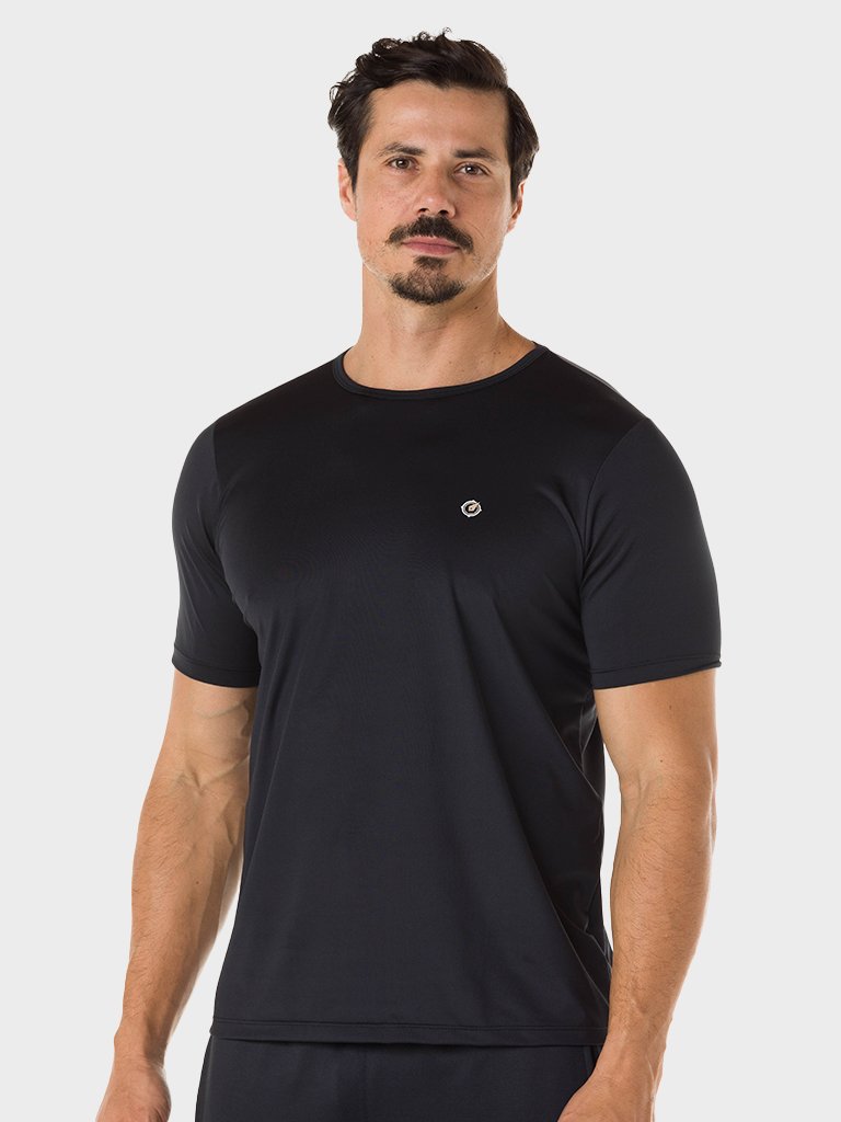 camisa uv masculina ice protecao solar manga curta extreme uv preta 2