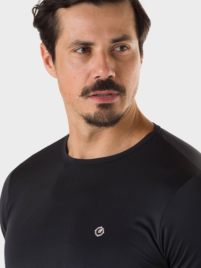 camisa uv masculina ice protecao solar manga curta extreme uv preta 3